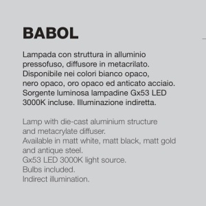 Aplica de perete cu lumina indirecta BABOL alb, negru, auriu sau antic 226076 universul-luminii.ro