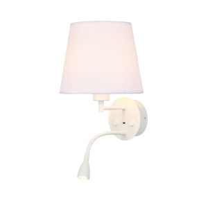 Aplica de perete cu reader LED CAICOS alb