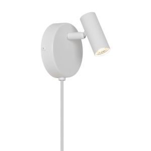 Aplica de perete cu spot LED directionabil Omari Round alb