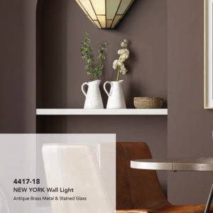 Aplica de perete cu sticla tiffany New York 223156 universul-luminii.ro