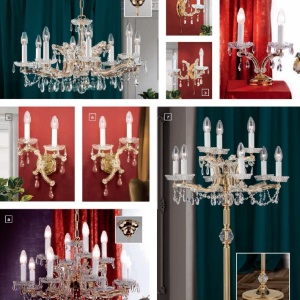 Aplica de perete de lux cristal Swarovski Maria Theresia-A 2L 24K gold plated 200286 universul-luminii.ro
