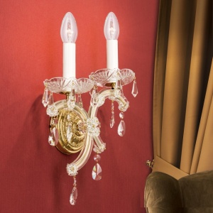 Aplica de perete de lux cristal Swarovski Maria Theresia-A 2L left verison 24K gold plated 99566 universul-luminii.ro