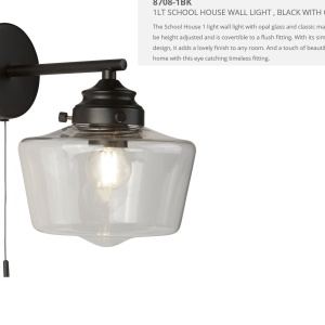 Aplica de perete design clasic School House negru 8708-1BK SRT - Img 4