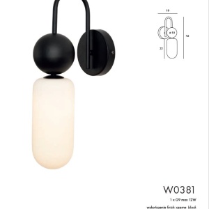 Aplica de perete design decorativ Roma negru 164466 universul-luminii.ro