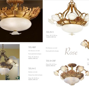 Aplica de perete design floral LUX realizata manual Rose 162376 universul-luminii.ro
