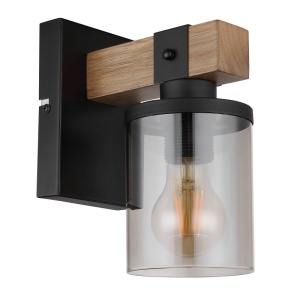 Aplica de perete design industrial Lila negru, maro 134526 universul-luminii.ro