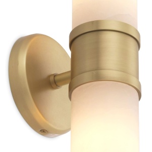 Aplica de perete design LUX Claridges Double alama antic/ alabastru 209346 universul-luminii.ro