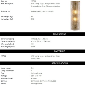 Aplica de perete design LUX Lagos 139206 universul-luminii.ro