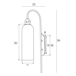 Aplica de perete design modern CAMPANILA, sampanie 143726 universul-luminii.ro