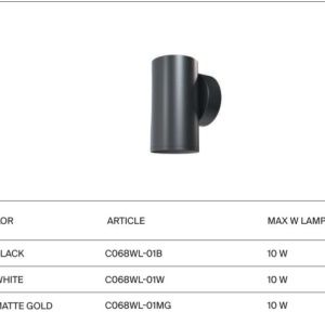 Aplica de perete design tehnic Focus S auriu mat 212716 universul-luminii.ro