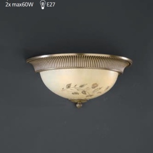 Aplica de perete din alama cu sticla decorata design italian 6208 201486 universul-luminii.ro