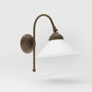 Aplica de perete din alama si sticla design vintage Sofia - Img 5