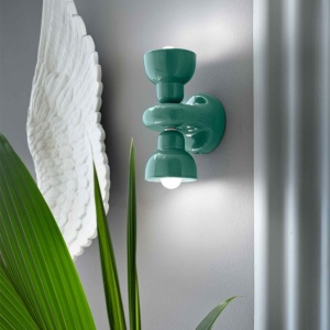 Aplica de perete din ceramica design italian realizata manual BERIMBAU 216226 universul-luminii.ro