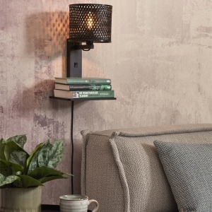 Aplica de perete eco din bambus cu polita Java shelf bl./18x15, bl 120926 universul-luminii.ro