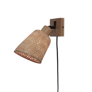Aplica de perete eco din bambus Java nat/15x17, natural