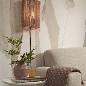Aplica de perete eco din iuta Iguazu half 32cm nat 64266 universul-luminii.ro