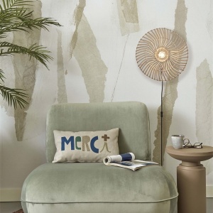 Aplica de perete eco din ratan Zanzibar flat 40cm S, white 121496 universul-luminii.ro