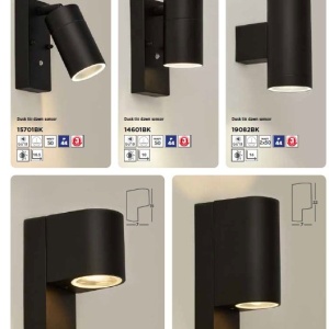 Aplica de perete exterior cu senzor de amurg IP44 Rochester 111046 universul-luminii.ro
