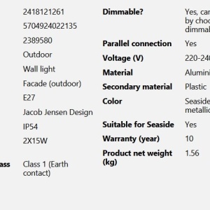 Aplica de perete exterior design nordic IP54 Aludra seaside brown 229976 universul-luminii.ro