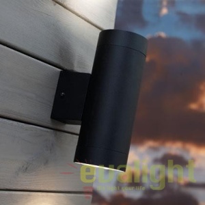 Aplica de perete exterior dubla IP54 Tin Maxi negru 21519903 NL 65726 universul-luminii.ro
