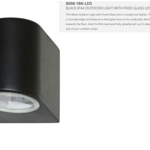 Aplica de perete exterior IP44 Down 8008-1BK-LED SRT 75076 universul-luminii.ro