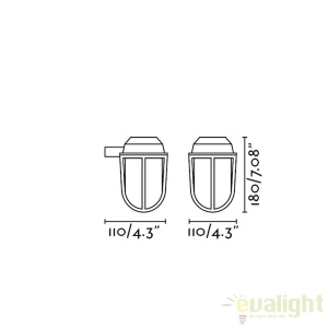 Aplica de perete exterior stil clasic IP44 BORDA 70997 48216 universul-luminii.ro