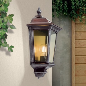 Aplica de perete exterior stil clasic IP44 Hermine AL 11K/82515/A schwarz-silber OR 47446 universul-luminii.ro