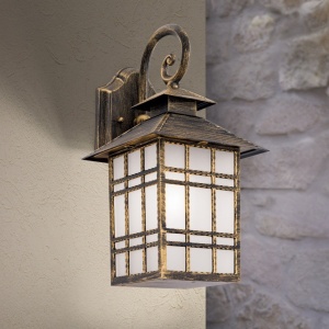 Aplica de perete exterior stil clasic IP44 Kiko AL 11-1115/1 Patina OR