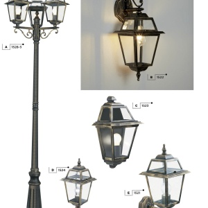 Aplica de perete exterior stil traditional IP44 New Orleans 1523 SRT 63566 universul-luminii.ro