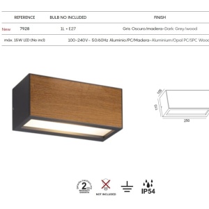 Aplica de perete iluminat exterior modern IP54 BERET 135946 universul-luminii.ro
