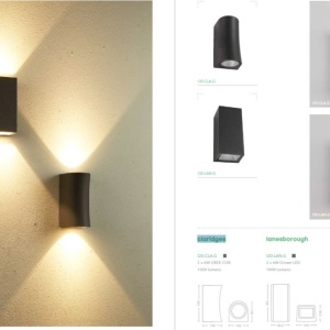 Aplica de perete iluminat exterior up/down IP65 LED Claridges 209916 universul-luminii.ro