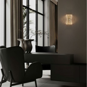 Aplica de perete LED auriu, cristale sticla CELYSIA 628726 universul-luminii.ro