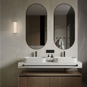 Aplica de perete LED baie IP44 VITREE aurie - Img 2