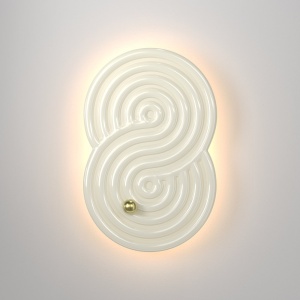 Aplica de perete LED ceramica alba Rock garden