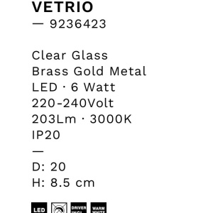 Aplica de perete LED decorativa VETRIO - Img 8
