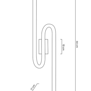 Aplica de perete LED design decorativ up/down auriu - Img 2