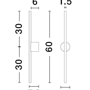 Aplica de perete LED design liniar Aden 60cm - Img 2