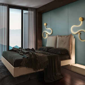 Aplica de perete LED design modern decorativ Grafos auriu SV-227131 - Img 2