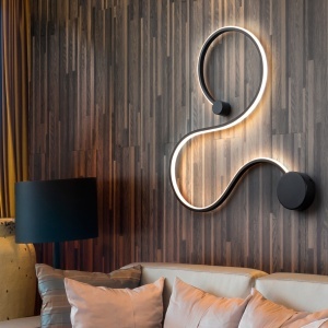 Aplica de perete LED design modern decorativ Grafos negru SV-227117 185666 universul-luminii.ro
