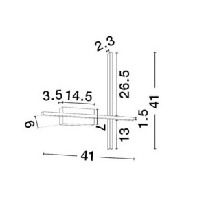 Aplica de perete LED design modern QUAM negru 169306 universul-luminii.ro