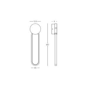 Aplica de perete LED design modern Ring auriu/ negru 151916 universul-luminii.ro