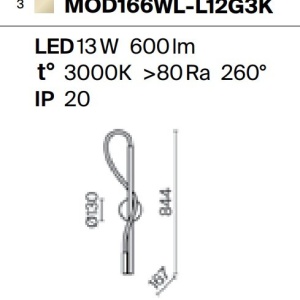 Aplica de perete LED design modern Tau - Img 7