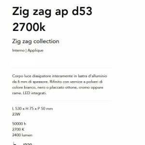 Aplica de perete LED lumina ambientala Zig zag ap d53 2700k, Alba - Img 6