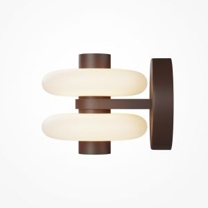 Aplica de perete LED metal maro, sticla Nuvem - Img 2
