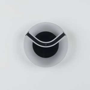 Aplica de perete LED metal negru cu sticla fumurie, HALLEY - Img 3