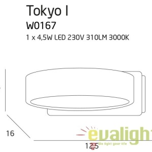 Aplica de perete LED, negru/auriu Tokyo I W0167 MX 63246 universul-luminii.ro