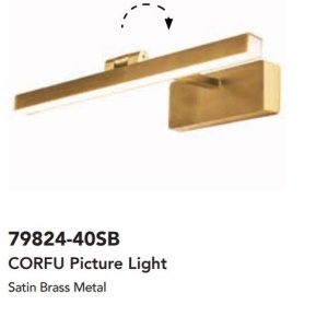 Aplica de perete LED pentru oglinda sau tablou Corfu alama 136396 universul-luminii.ro