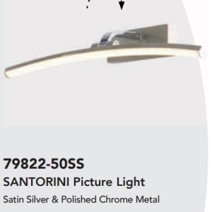 Aplica de perete LED pentru oglinda sau tablou Santorini argintiu, L-50cm 136376 universul-luminii.ro