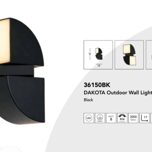 Aplica de perete lumina ambientala exterior Dakota LED 159166 universul-luminii.ro