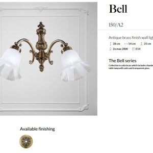 Aplica de perete LUX design clasic realizata manual Bell - Img 3